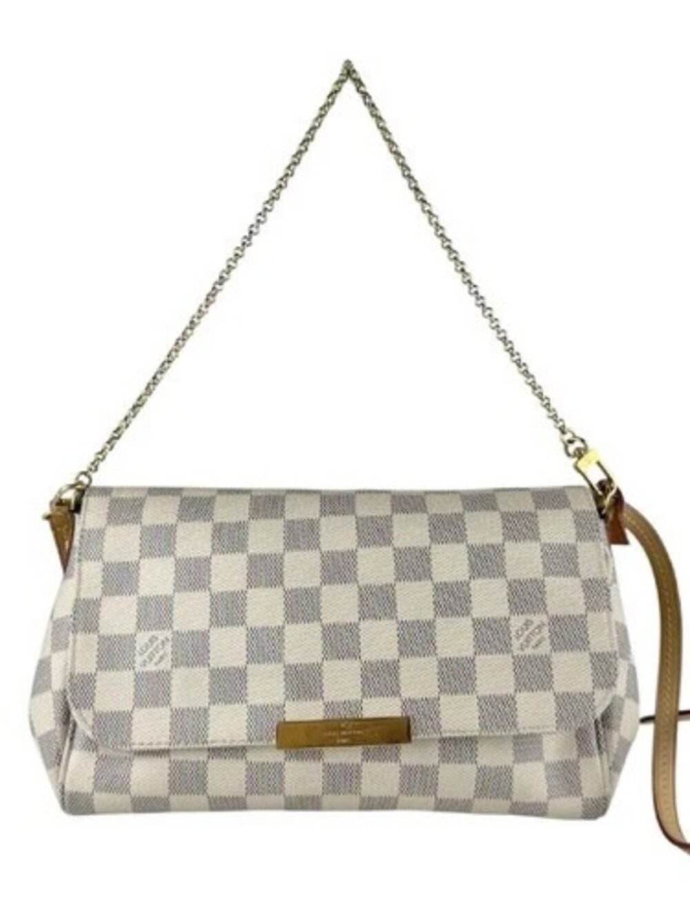 Auth LOUIS VUITTON Damier Azur Favorite MM Shoulder Bag 2-Way Bag N41275 - z9829